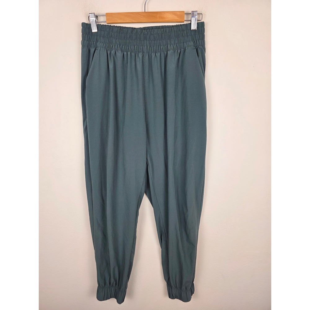Vuori Villa Jogger Pants Charcoal Grey Green VW493 Womens Large L Smocked Waist